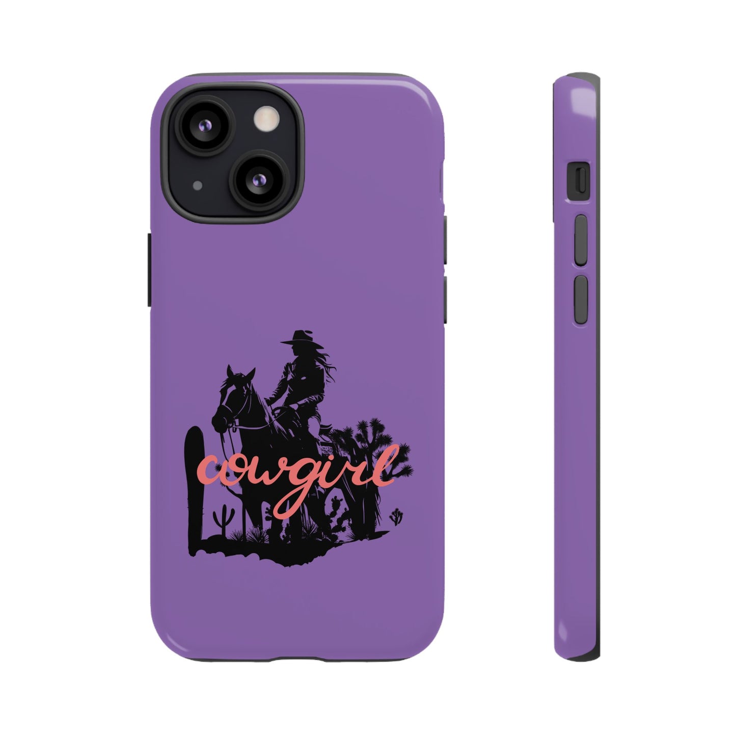 Cowgirl Phone Case — Purple Western Rider Protective Phone Cover