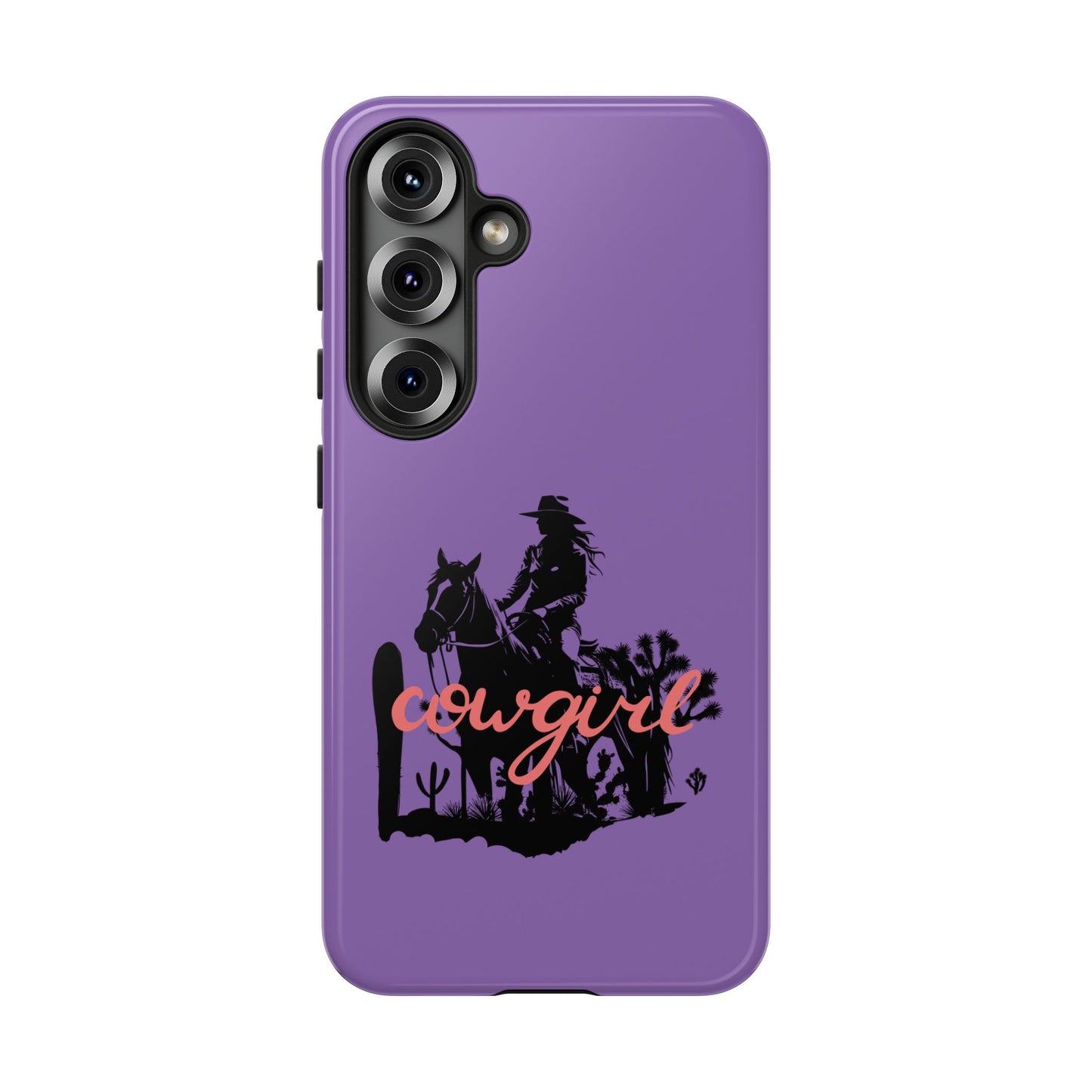 Cowgirl Phone Case — Purple Western Rider Protective Phone Cover