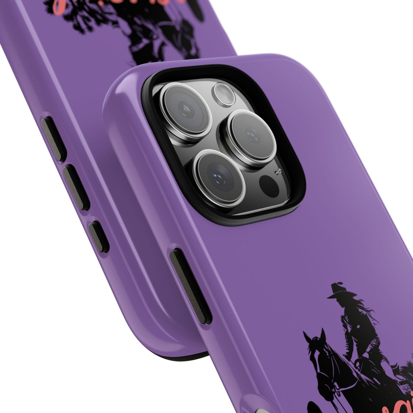 Cowgirl Phone Case — Purple Western Rider Protective Phone Cover