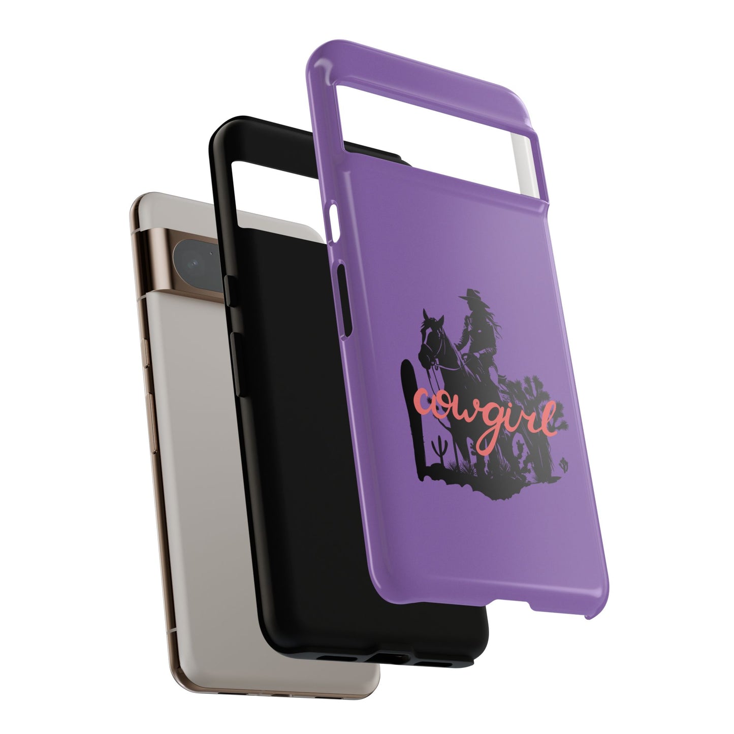 Cowgirl Phone Case — Purple Western Rider Protective Phone Cover