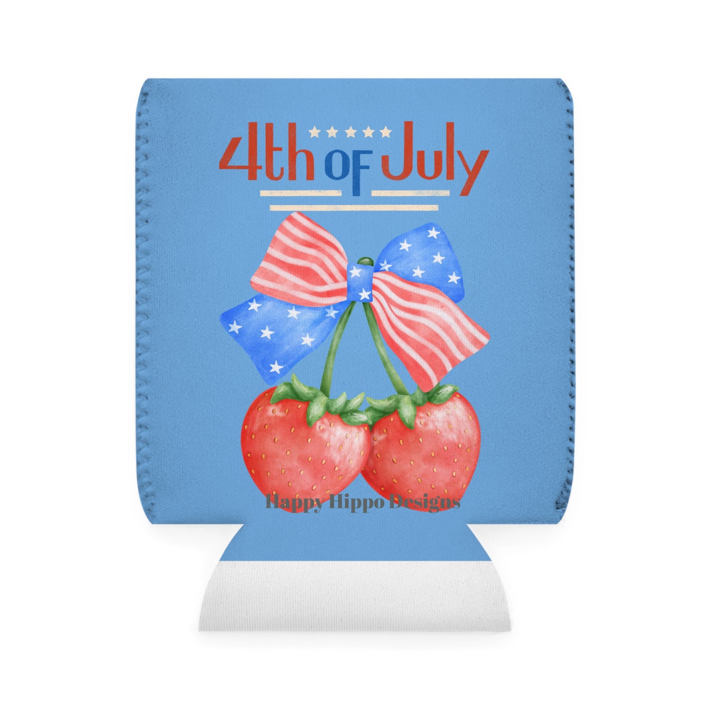 Patriotic Can Cooler Sleeve for 4th of July Celebrations