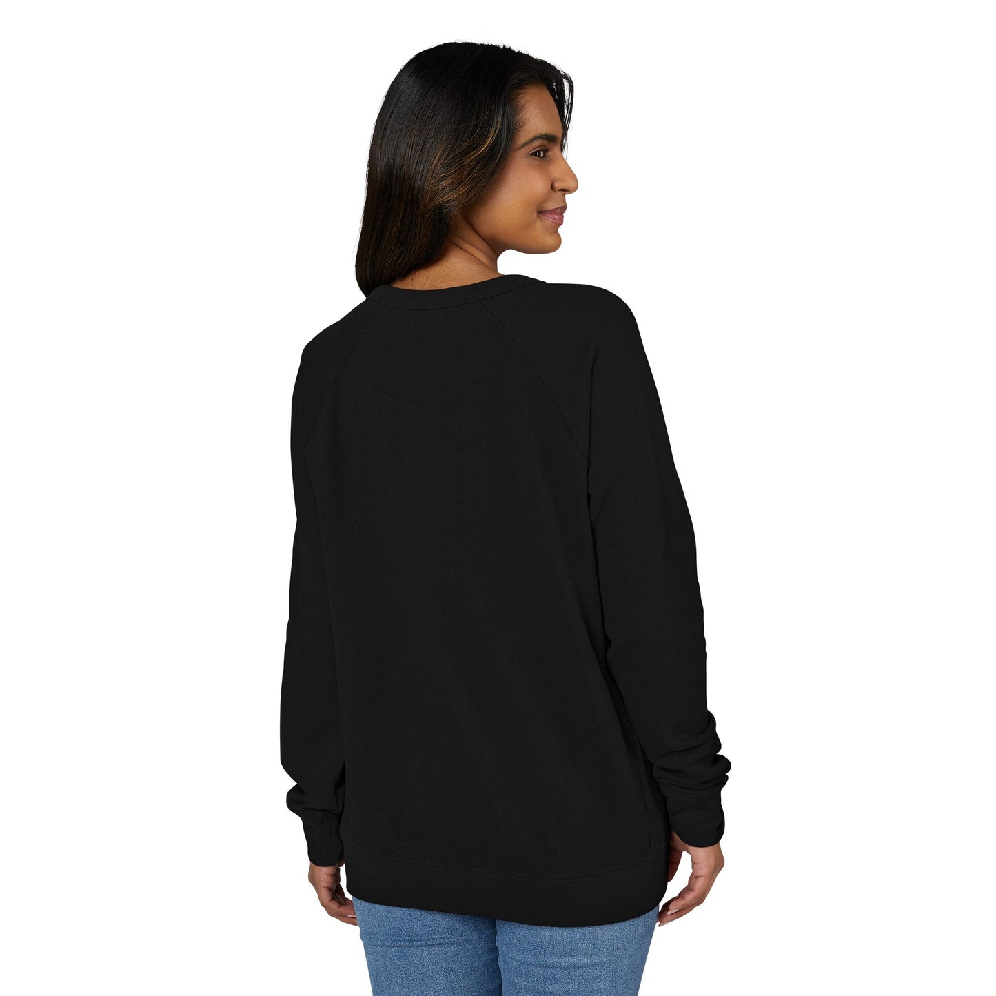 Coffee Lover Crewneck Sweatshirt — “Fueled by Coffee and the Holy Spirit” Graphic Raglan