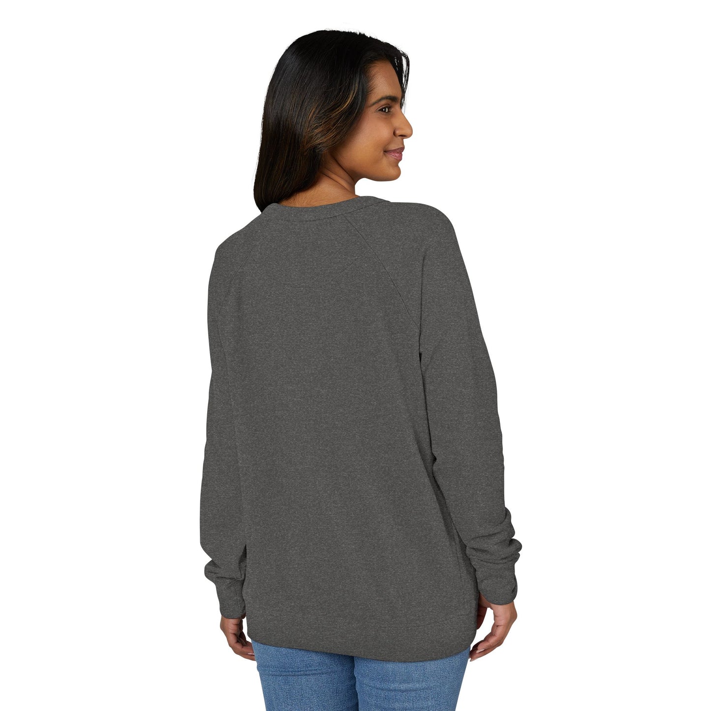 Coffee Lover Crewneck Sweatshirt — “Fueled by Coffee and the Holy Spirit” Graphic Raglan