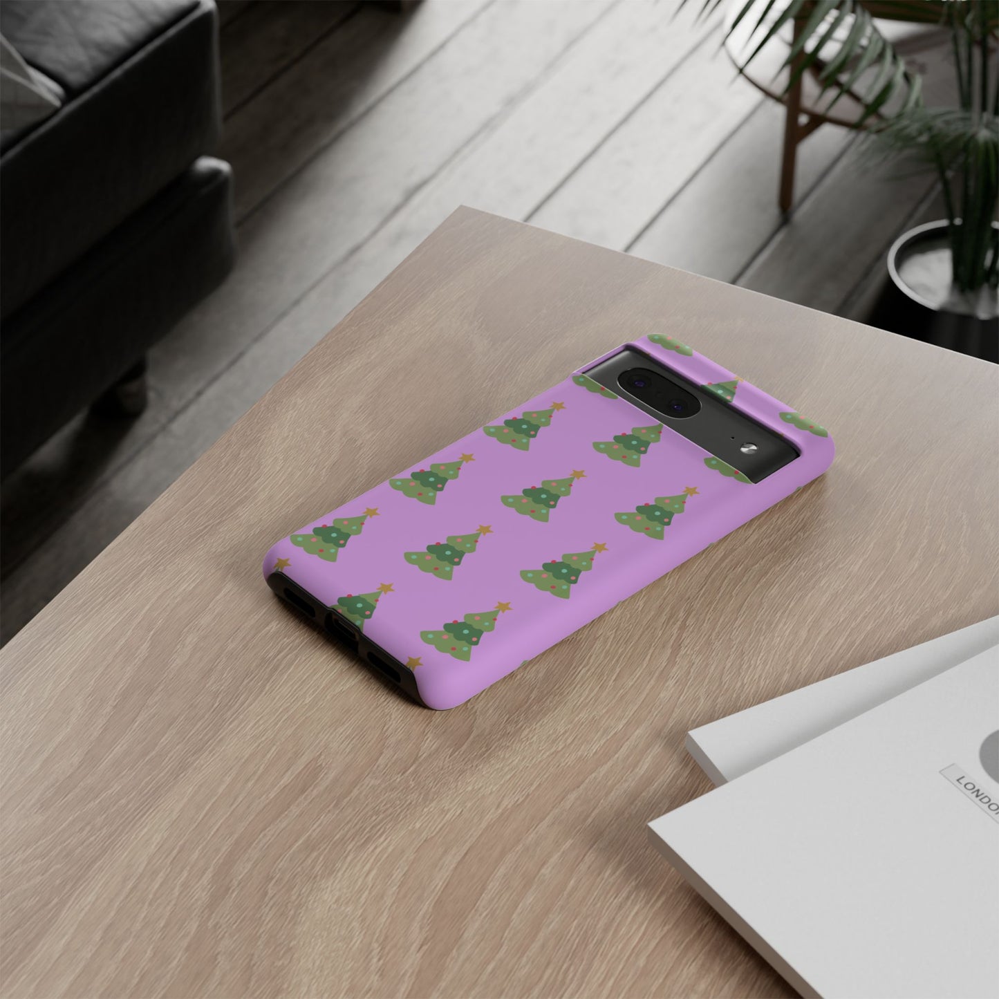 Christmas Tree Phone Case — Cute Purple Holiday iPhone Cover