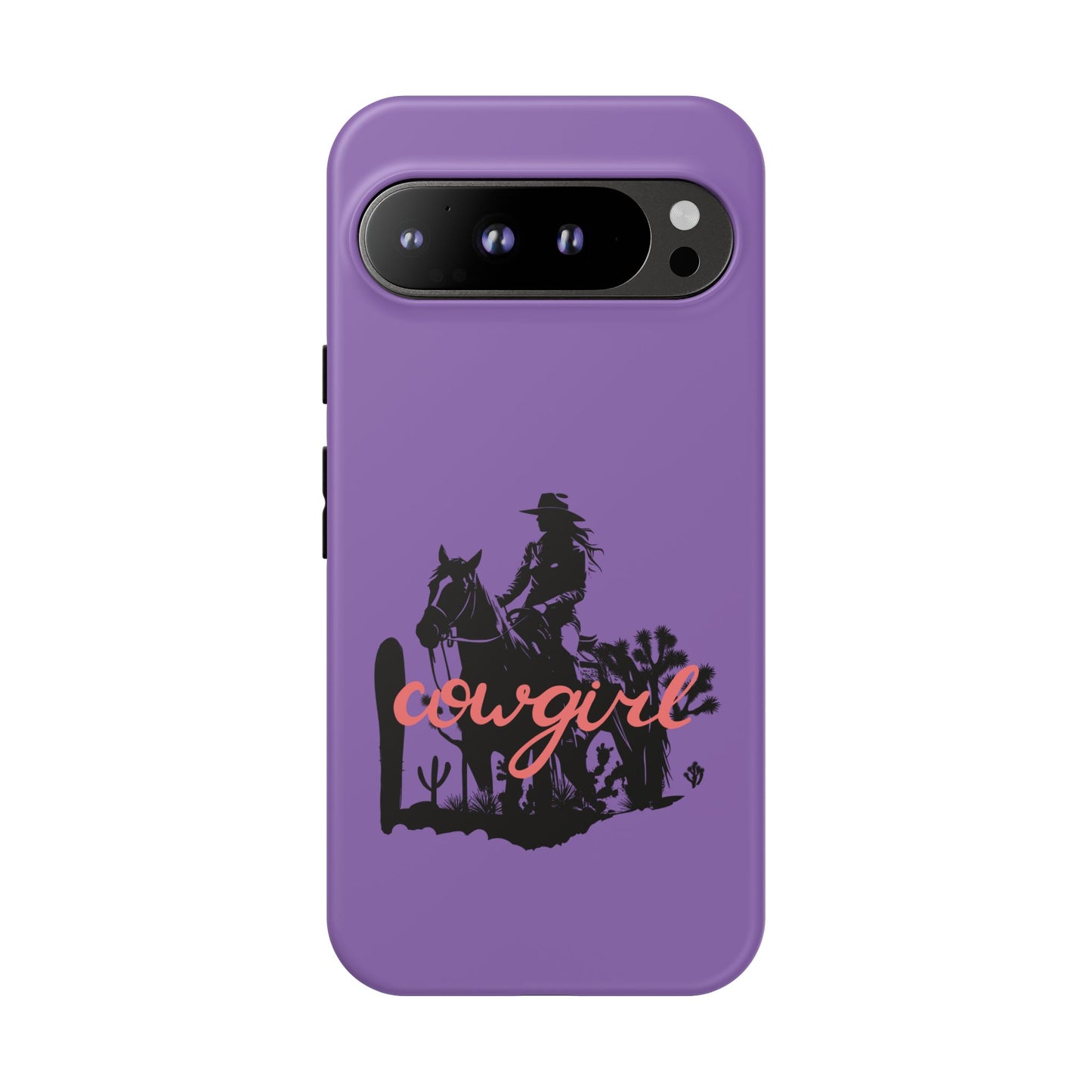 Cowgirl Phone Case — Purple Western Rider Protective Phone Cover