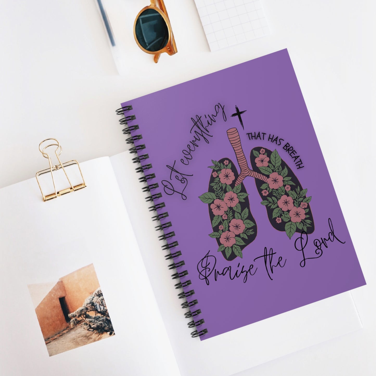 Floral Praise the Lord Spiral Notebook- Bible Study notebook