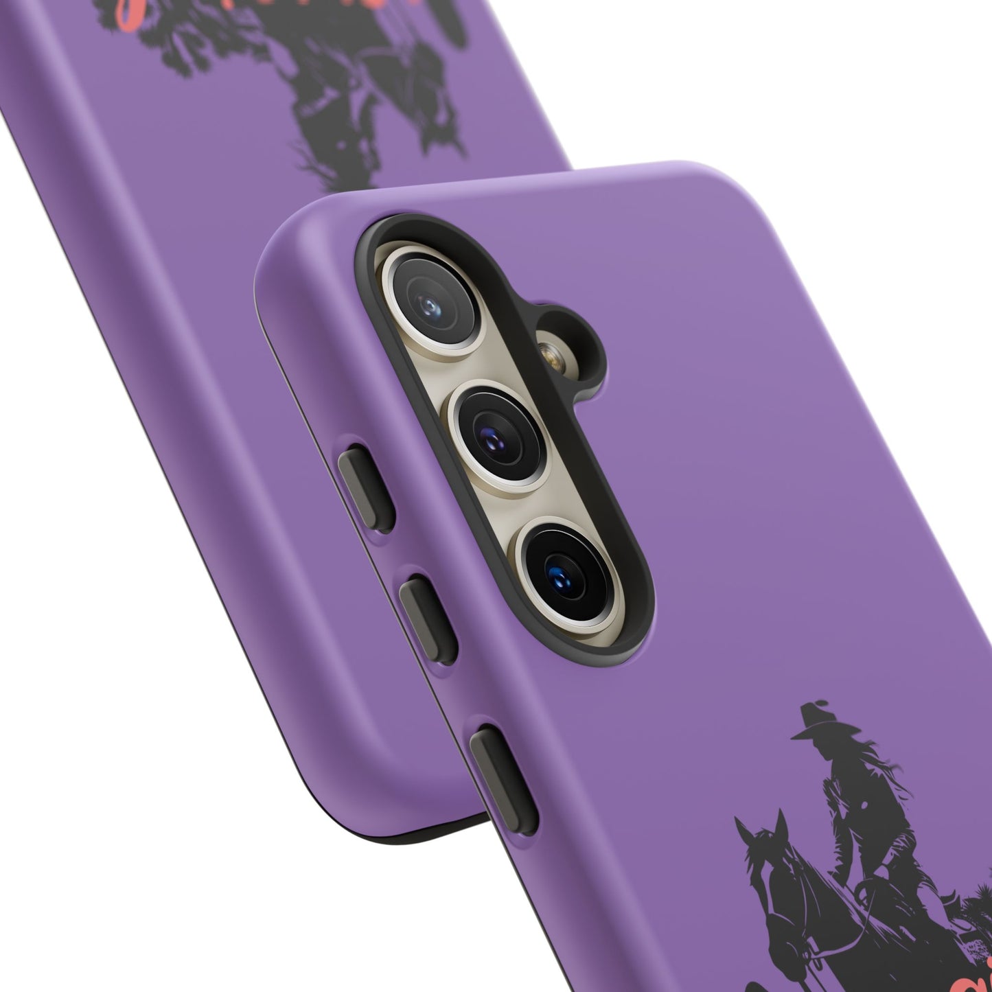 Cowgirl Phone Case — Purple Western Rider Protective Phone Cover