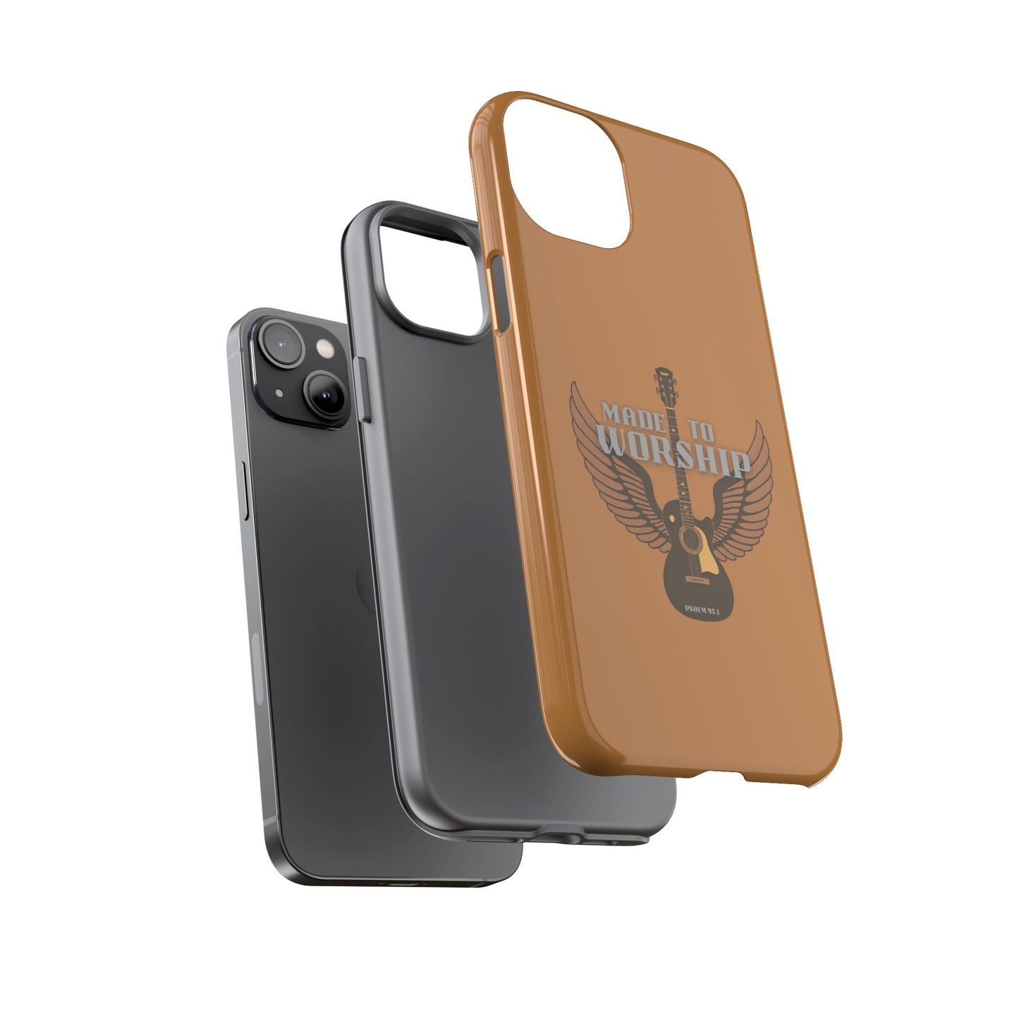 Tough Phone Case — "Made to Worship" Acoustic Guitar Wings Design