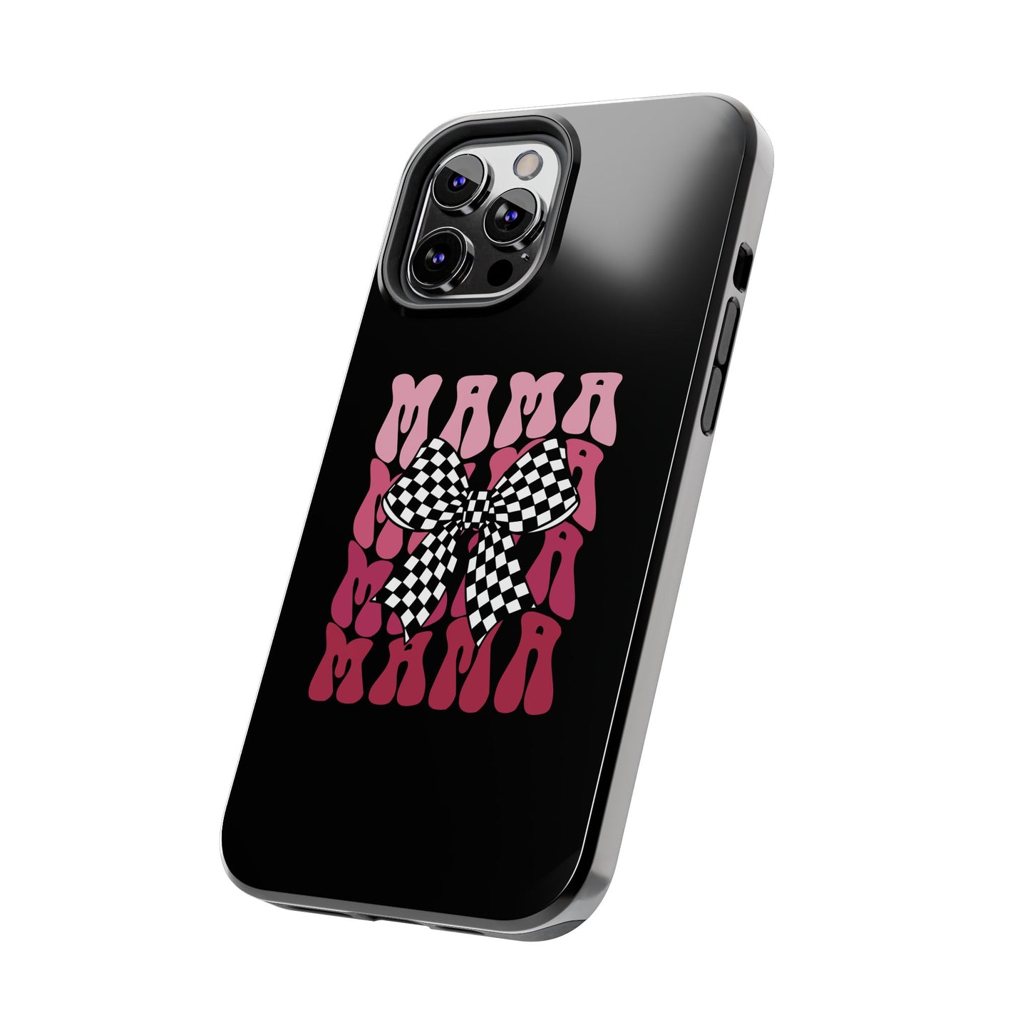 Chic Tough Phone Cases with Mama Bow Design, Stylish Phone Cover
