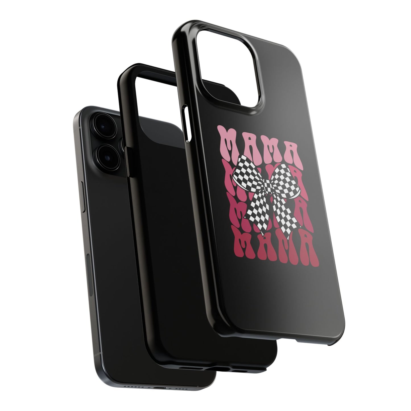 Chic Tough Phone Cases with Mama Bow Design, Stylish Phone Cover