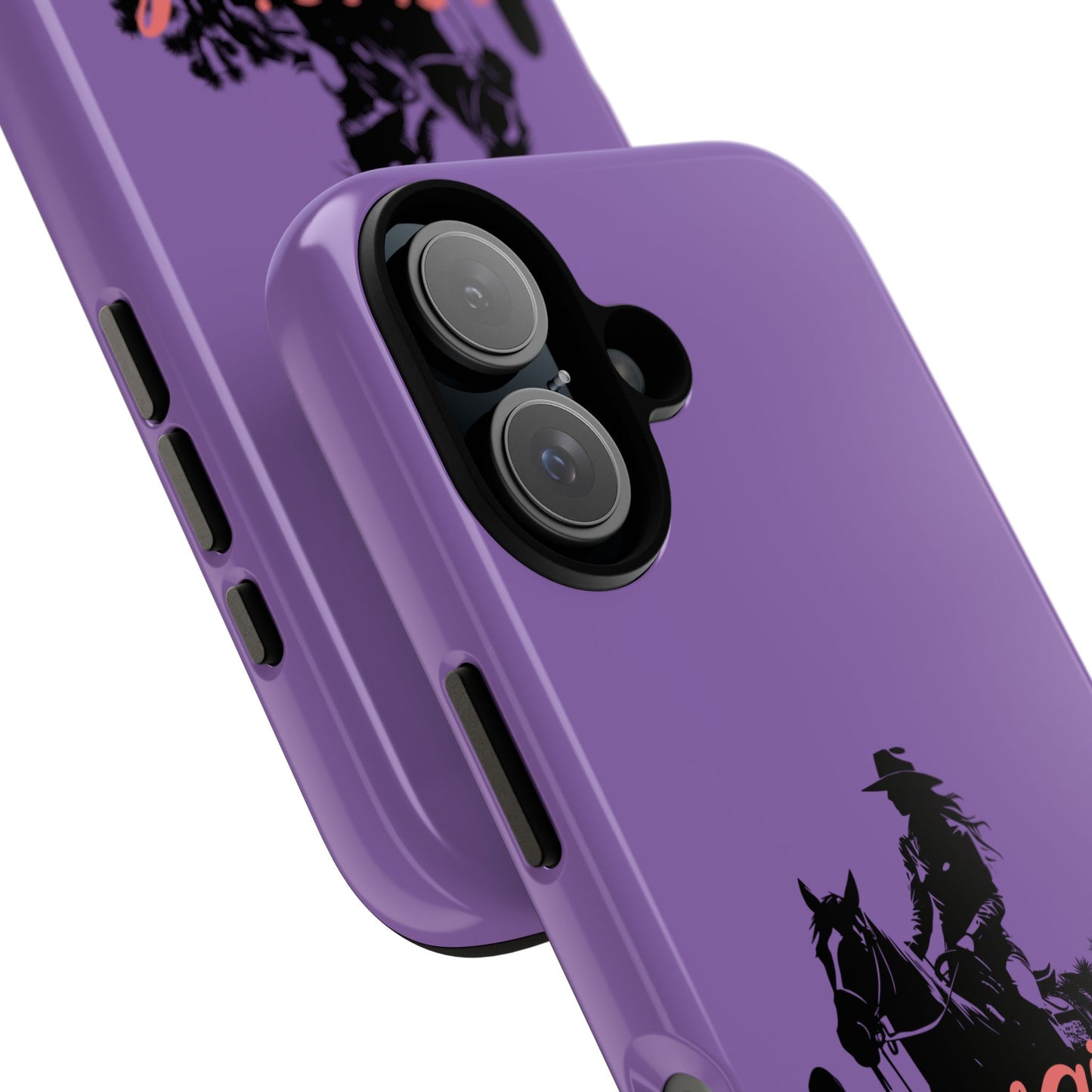 Cowgirl Phone Case — Purple Western Rider Protective Phone Cover