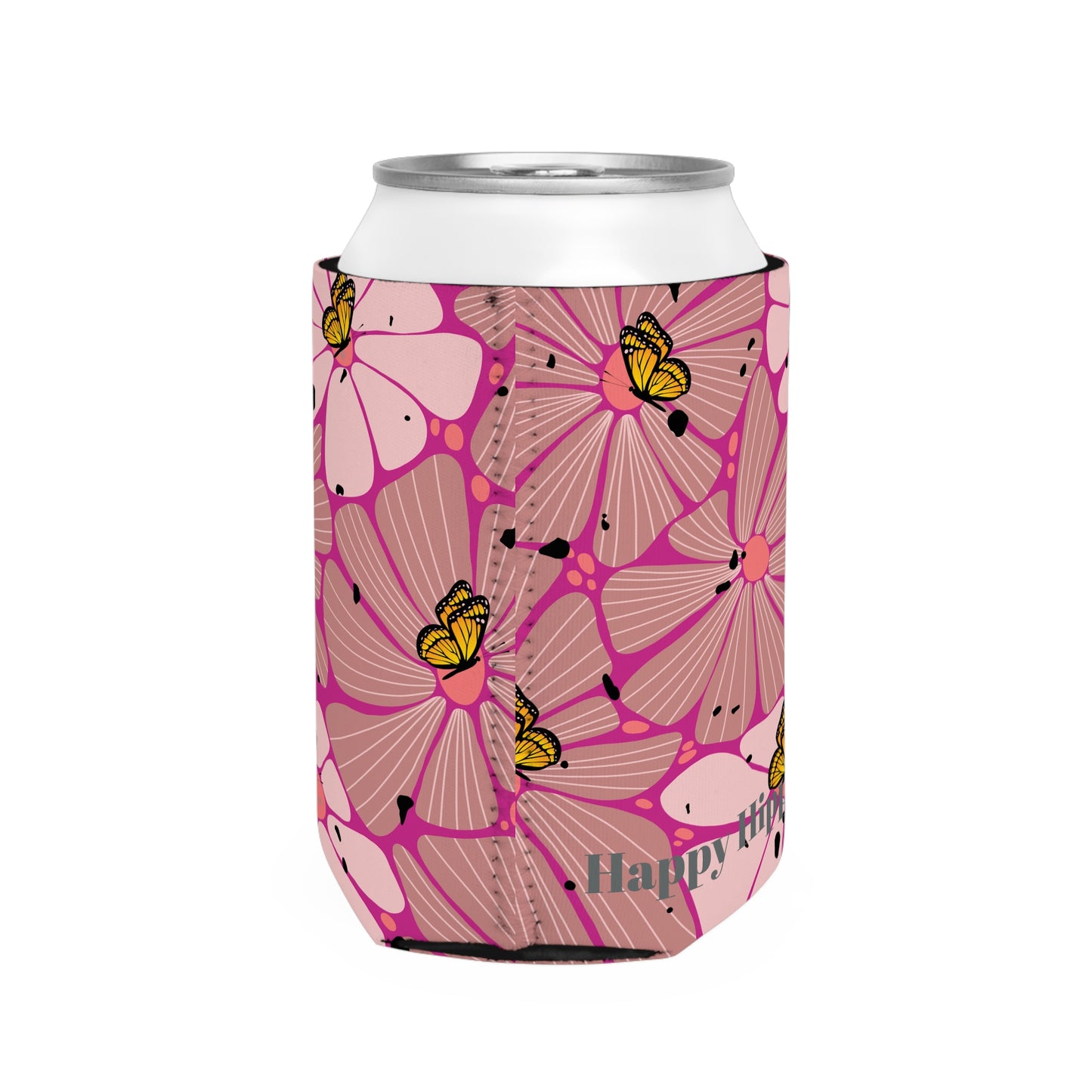 Can Cooler Sleeve - Butterfly Floral Summer Party and BBQ Accessory