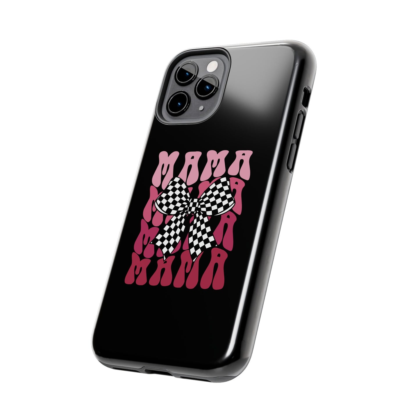 Chic Tough Phone Cases with Mama Bow Design, Stylish Phone Cover