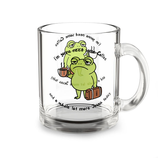 Funny Frog Glass Mug