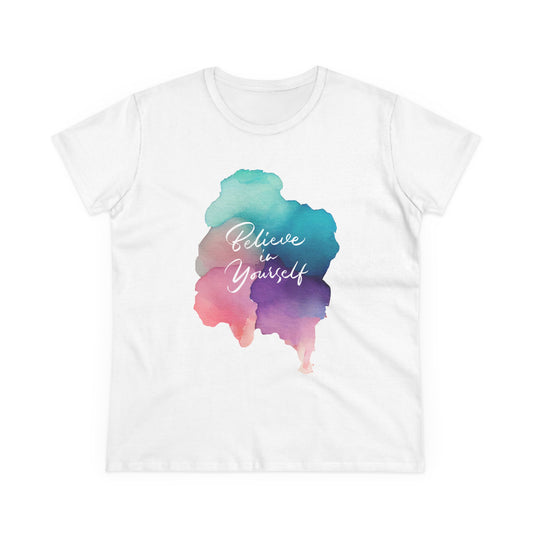 Motivational Women's Tee - 'Believe in Yourself' Casual Cotton Shirt, Gift for Her, Inspirational T-Shirt, Everyday Wear, [...]