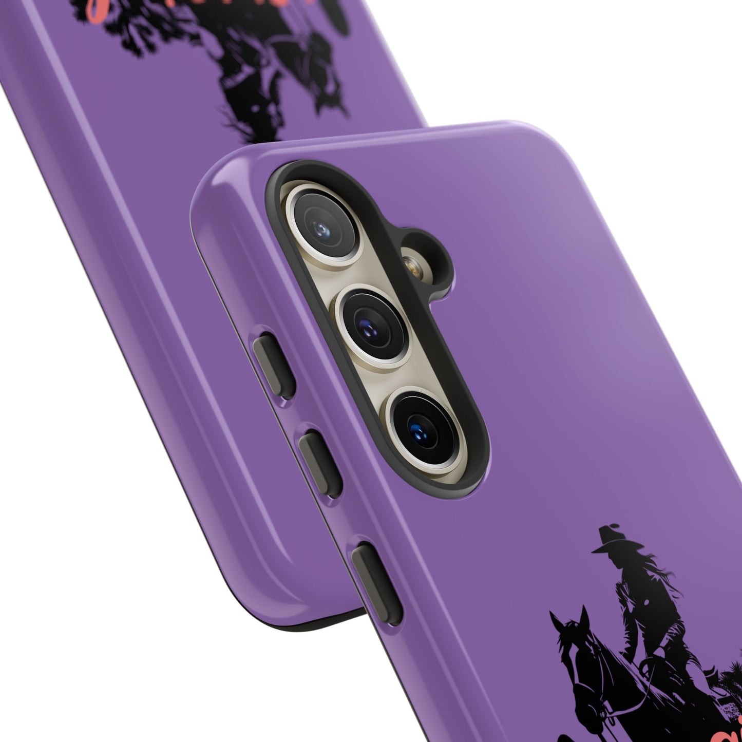 Cowgirl Phone Case — Purple Western Rider Protective Phone Cover