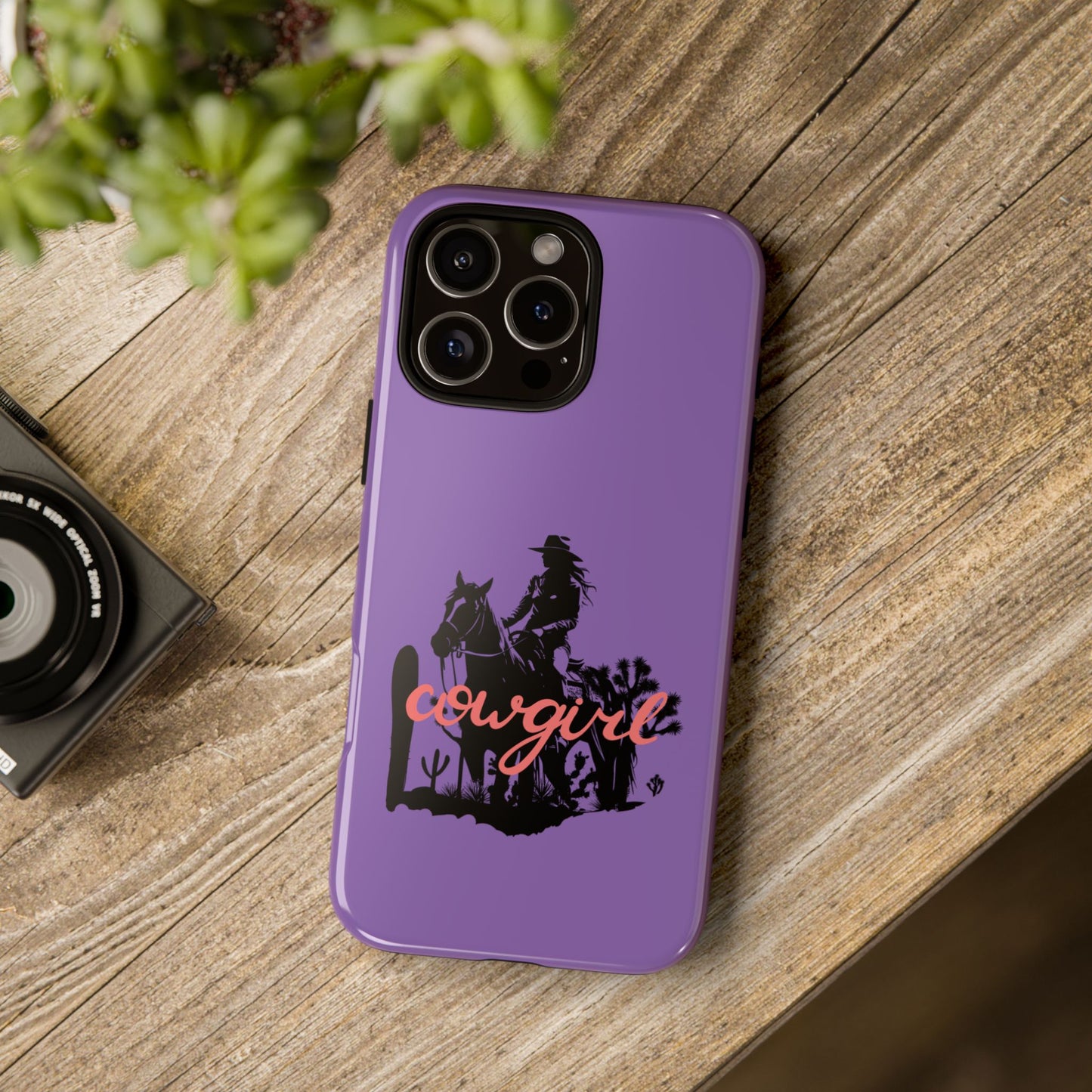 Cowgirl Phone Case — Purple Western Rider Protective Phone Cover