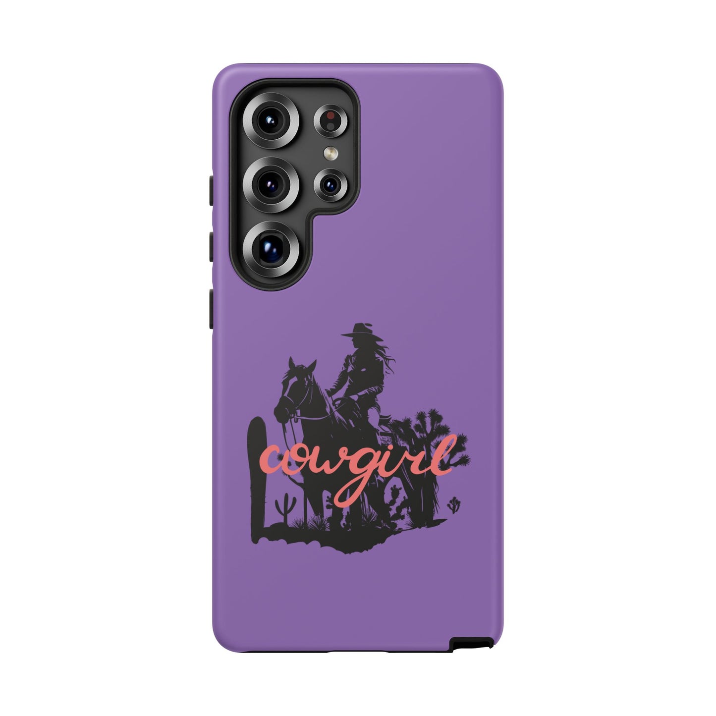 Cowgirl Phone Case — Purple Western Rider Protective Phone Cover