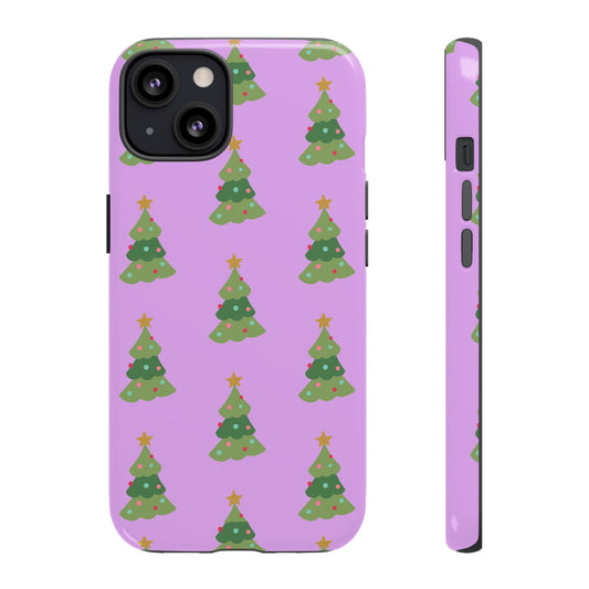 Christmas Tree Phone Case — Cute Purple Holiday iPhone Cover