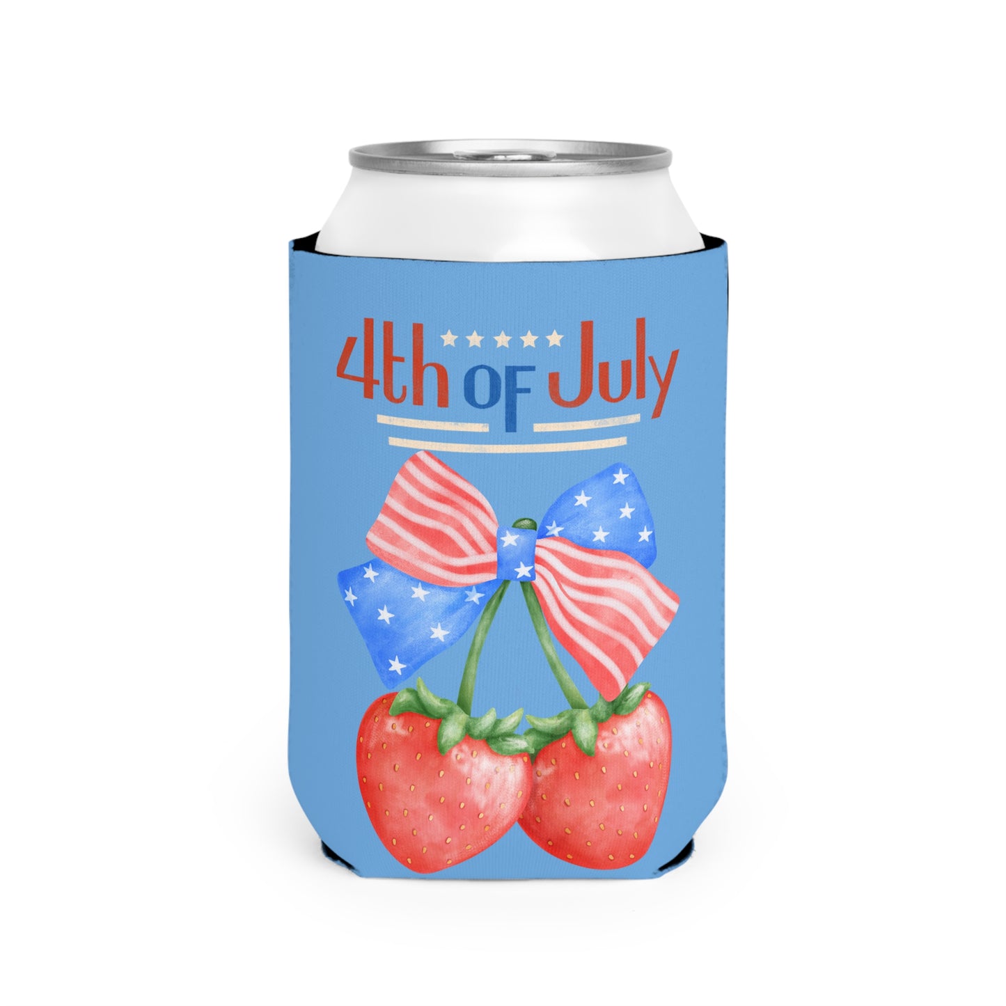 Patriotic Can Cooler Sleeve for 4th of July Celebrations