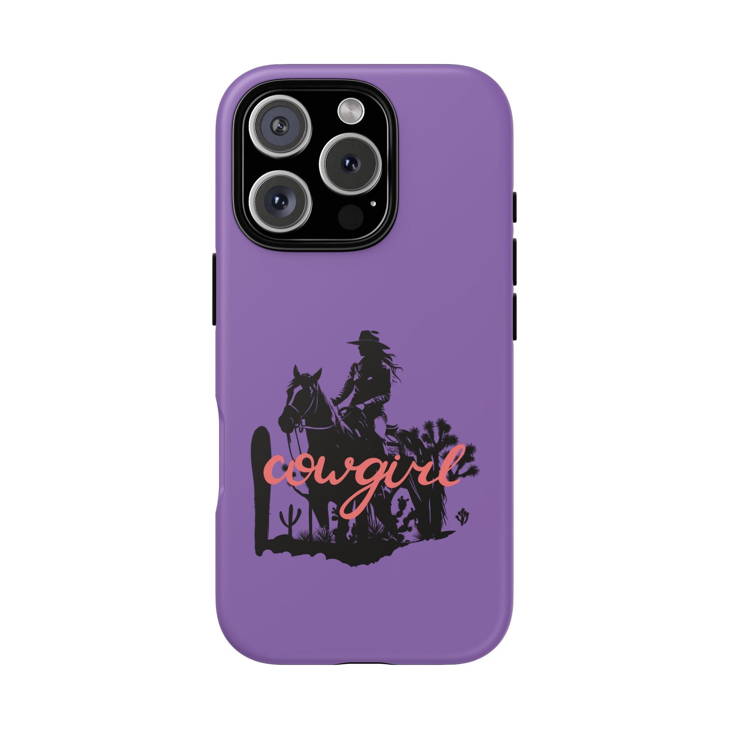 Cowgirl Phone Case — Purple Western Rider Protective Phone Cover