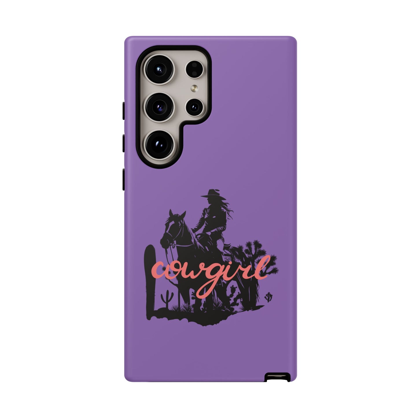 Cowgirl Phone Case — Purple Western Rider Protective Phone Cover