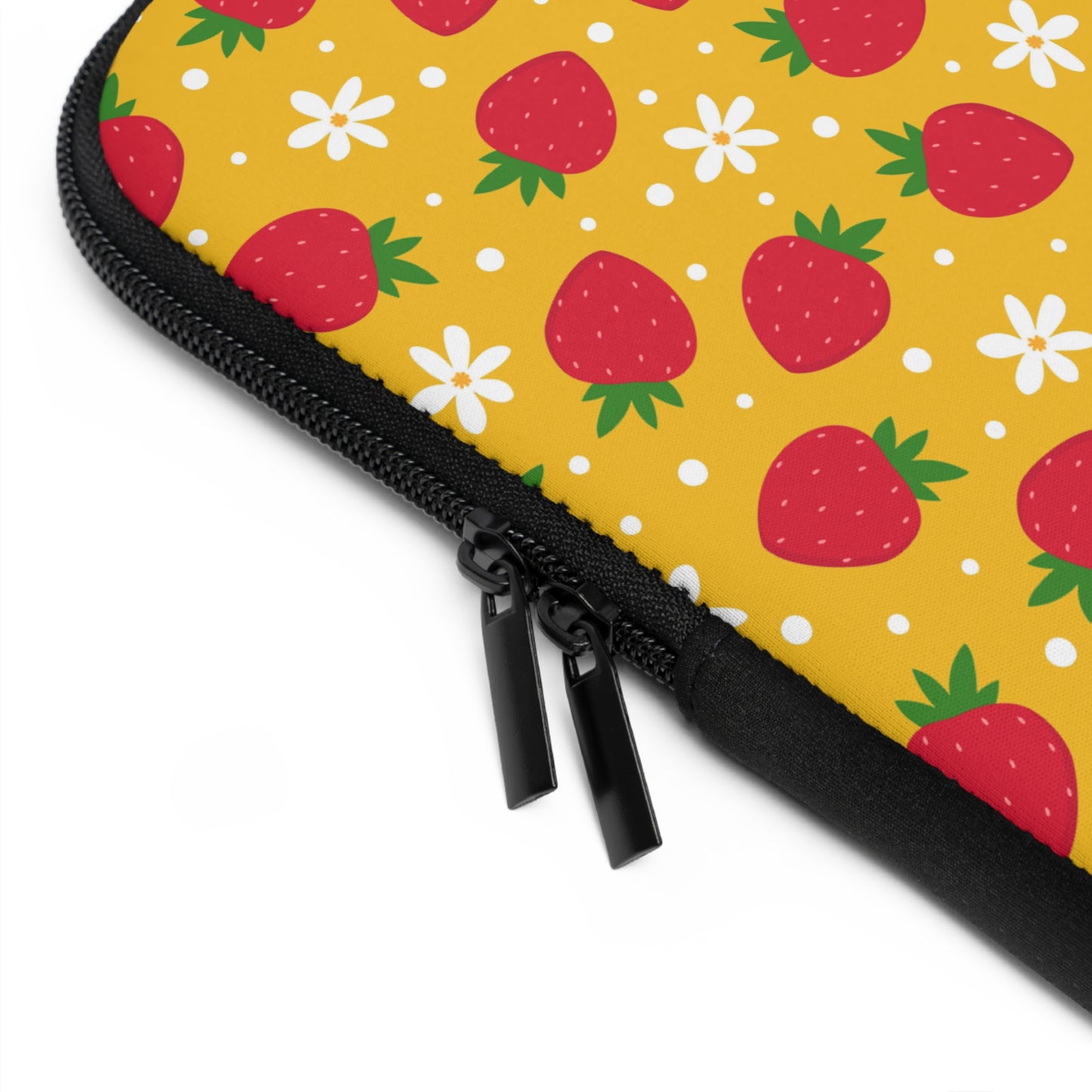 Strawberry Print Laptop Sleeve, Cute Tech Case