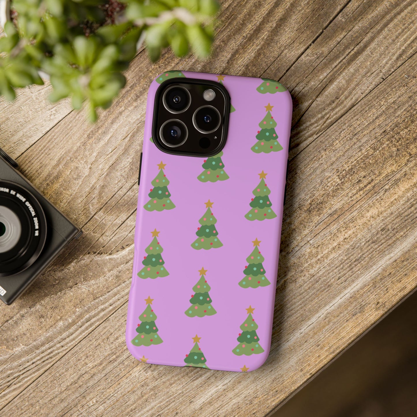 Christmas Tree Phone Case — Cute Purple Holiday iPhone Cover