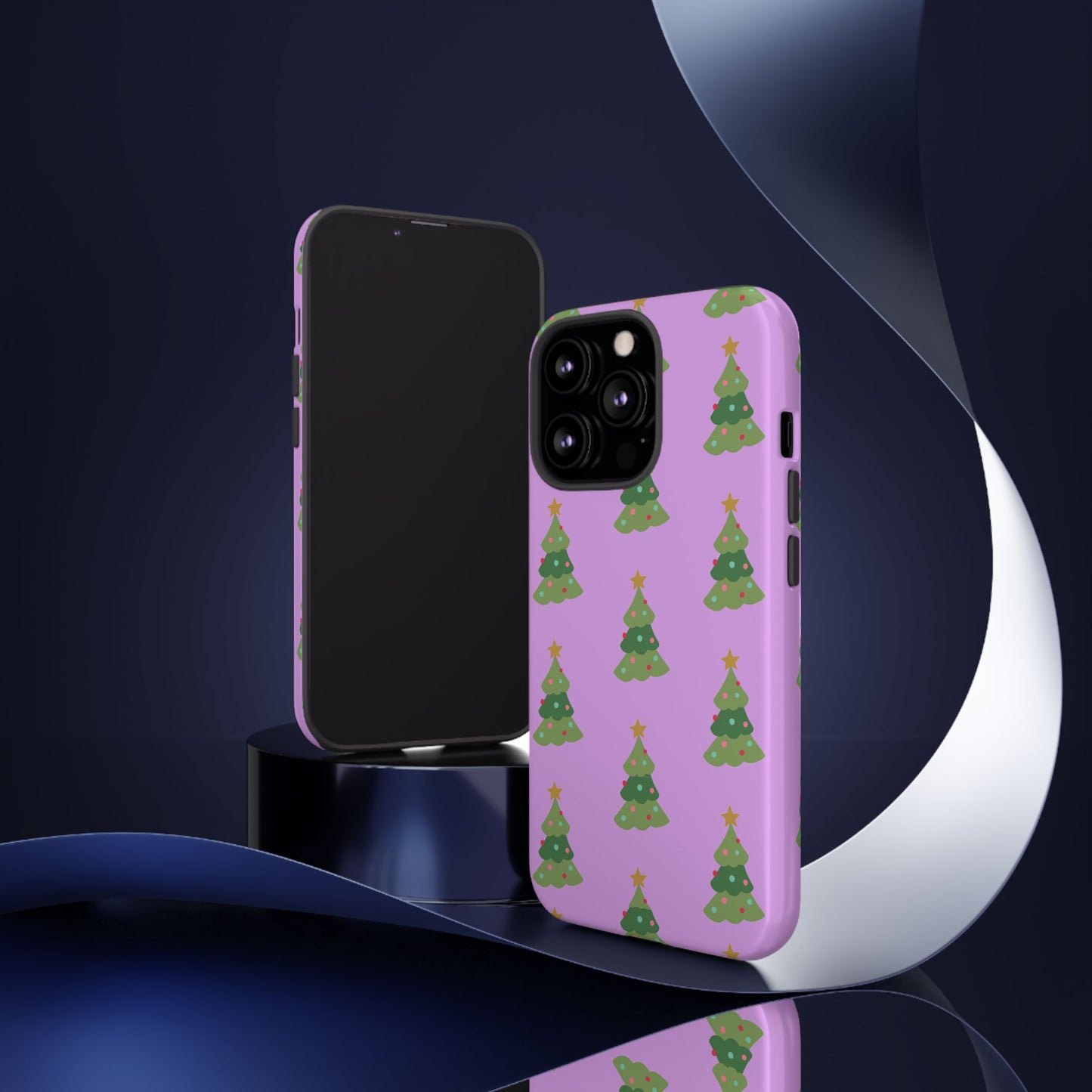Christmas Tree Phone Case — Cute Purple Holiday iPhone Cover
