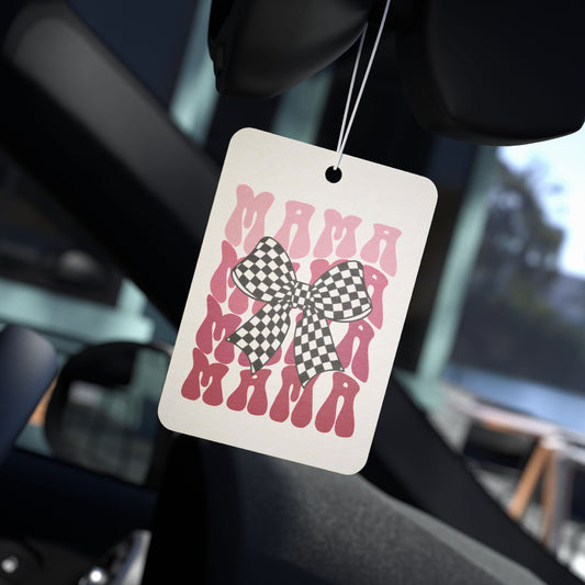 Chic Car Air Freshener with Bow Design, Cute Car Accessory, Floral Air Freshener, Gift for Her, Home Decor