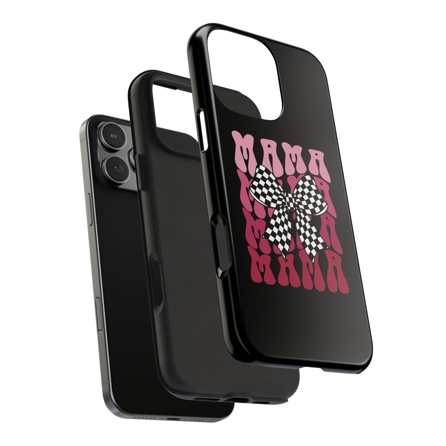 Chic Tough Phone Cases with Mama Bow Design, Stylish Phone Cover