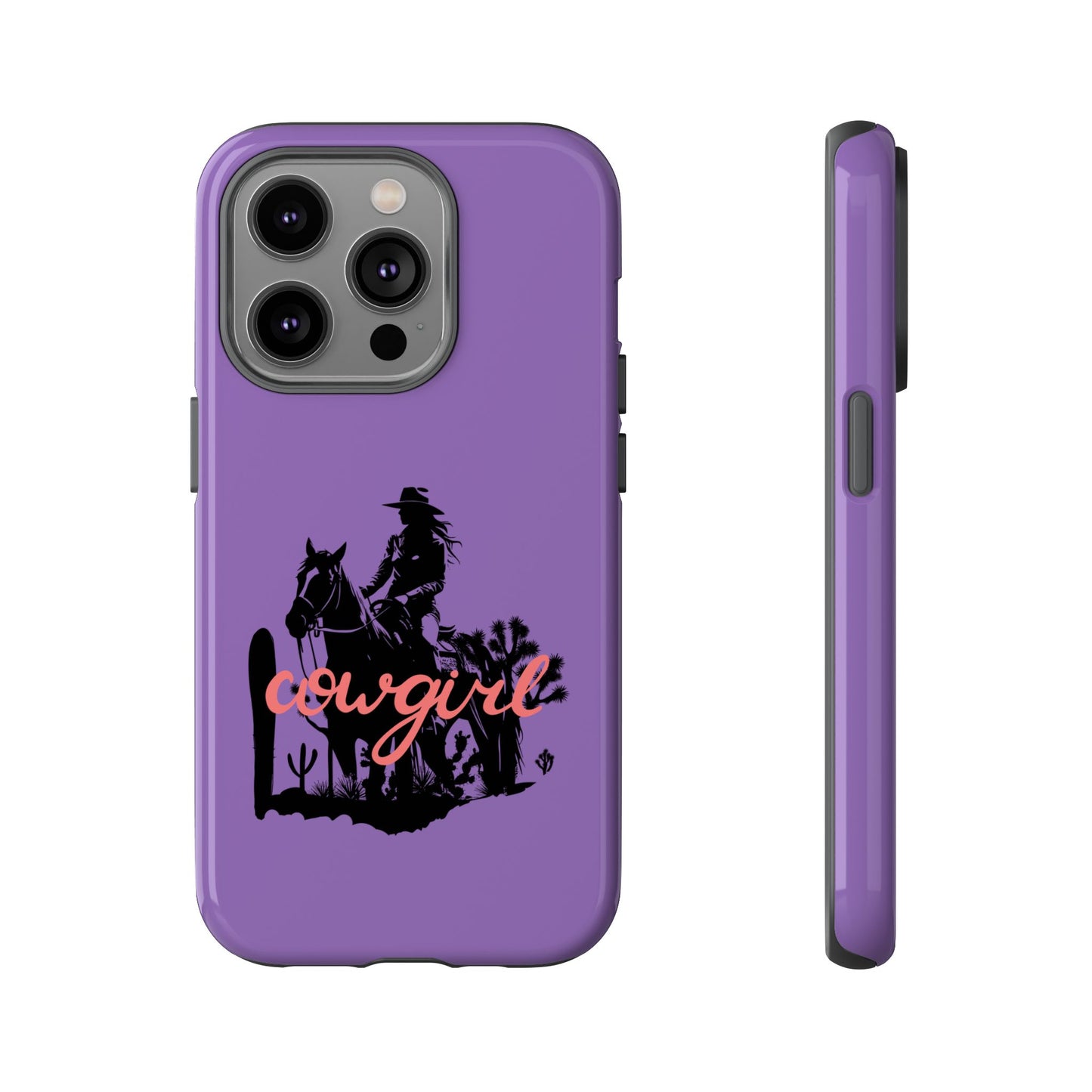 Cowgirl Phone Case — Purple Western Rider Protective Phone Cover