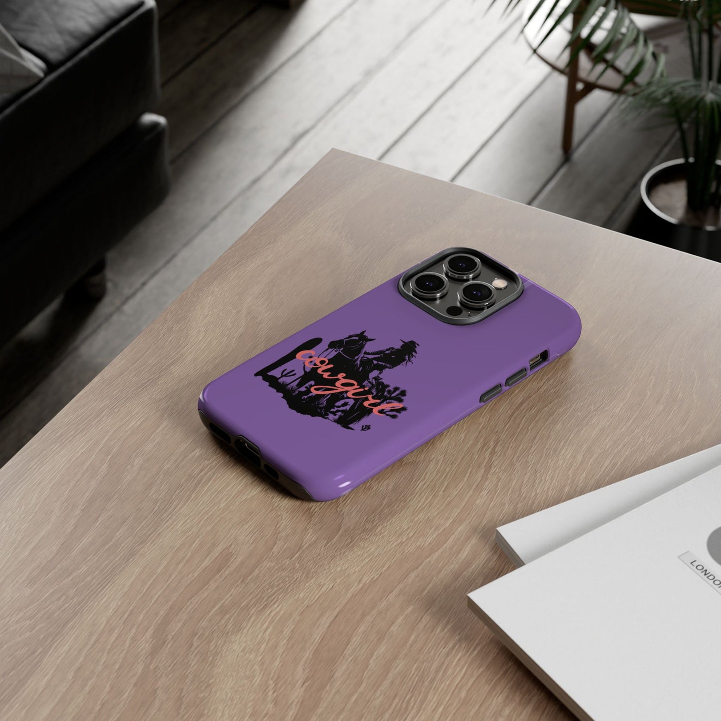 Cowgirl Phone Case — Purple Western Rider Protective Phone Cover
