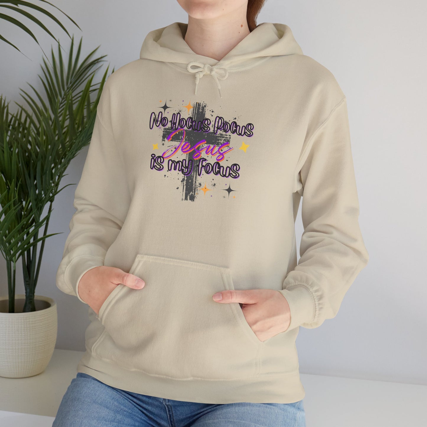 Christian Unisex Hoodie - No Hocus Pocus, Jesus is My Focus