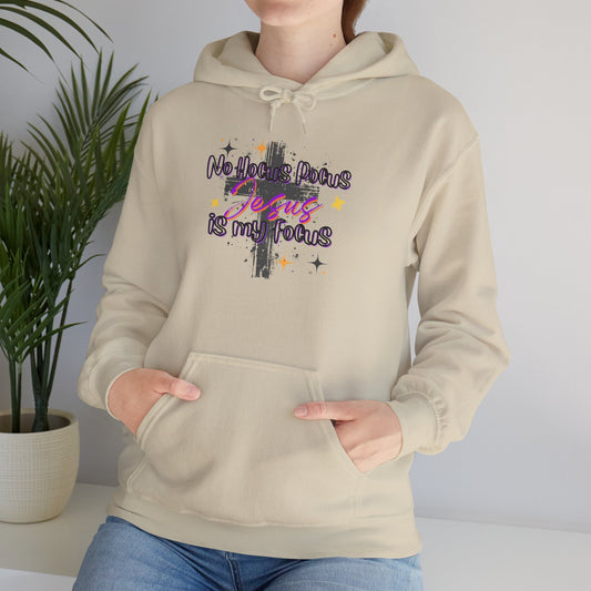 Christian Unisex Hoodie - No Hocus Pocus, Jesus is My Focus