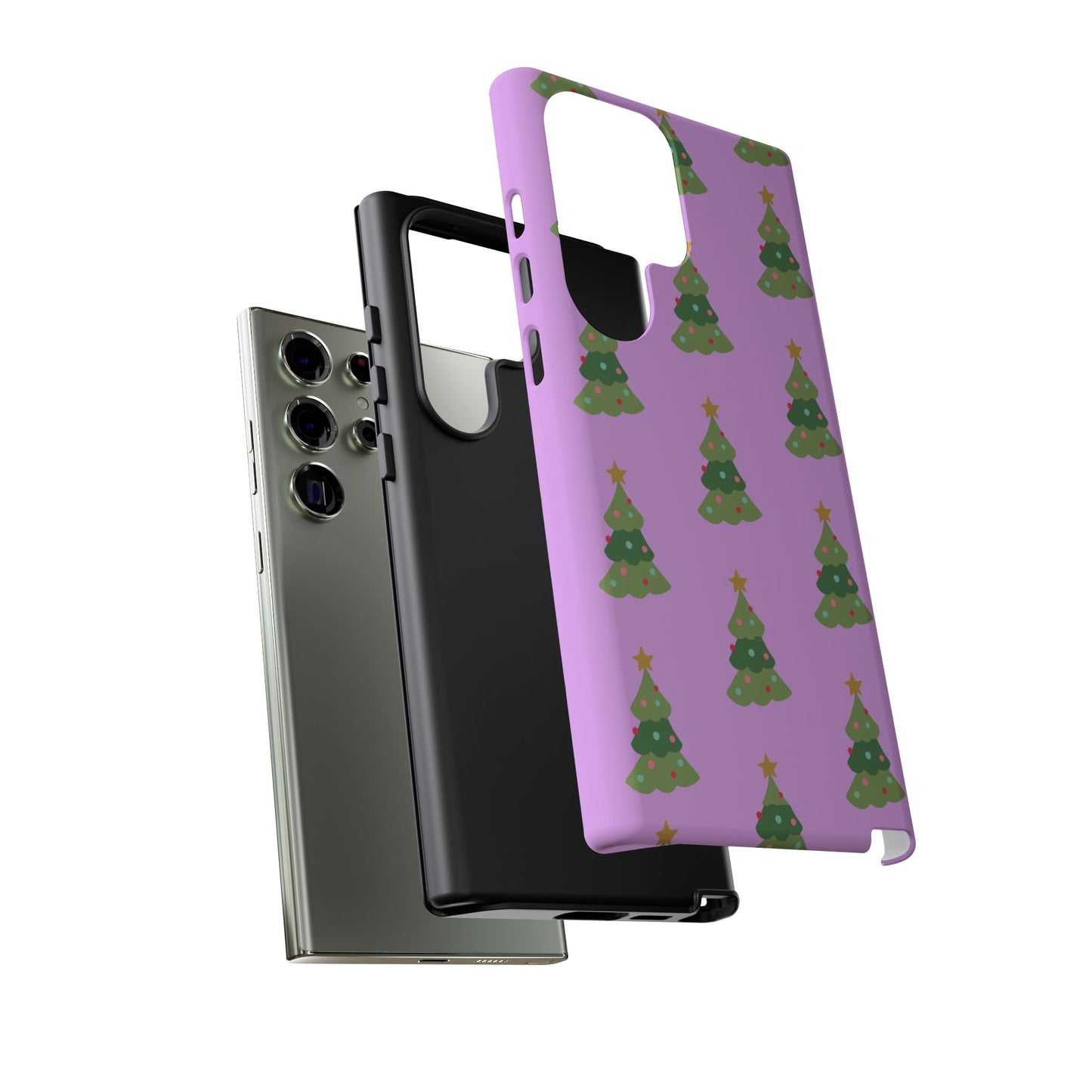 Christmas Tree Phone Case — Cute Purple Holiday iPhone Cover