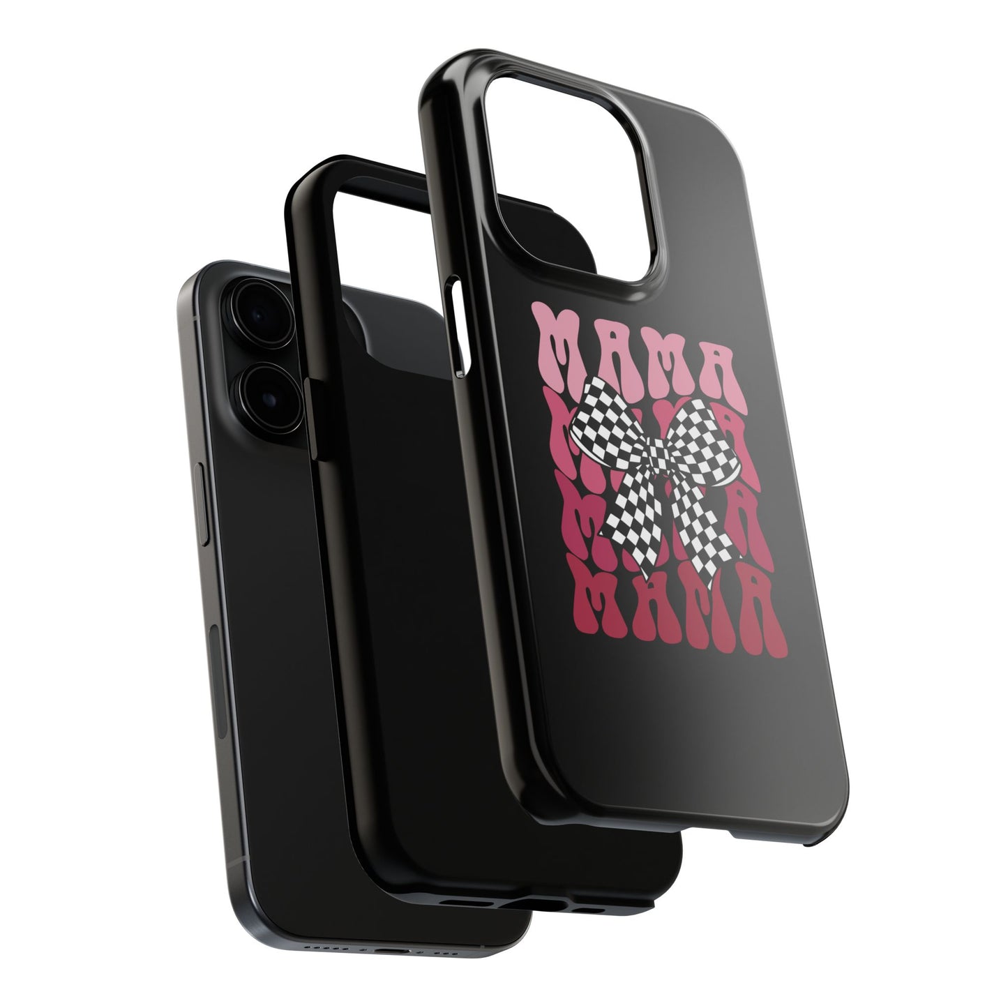 Chic Tough Phone Cases with Mama Bow Design, Stylish Phone Cover