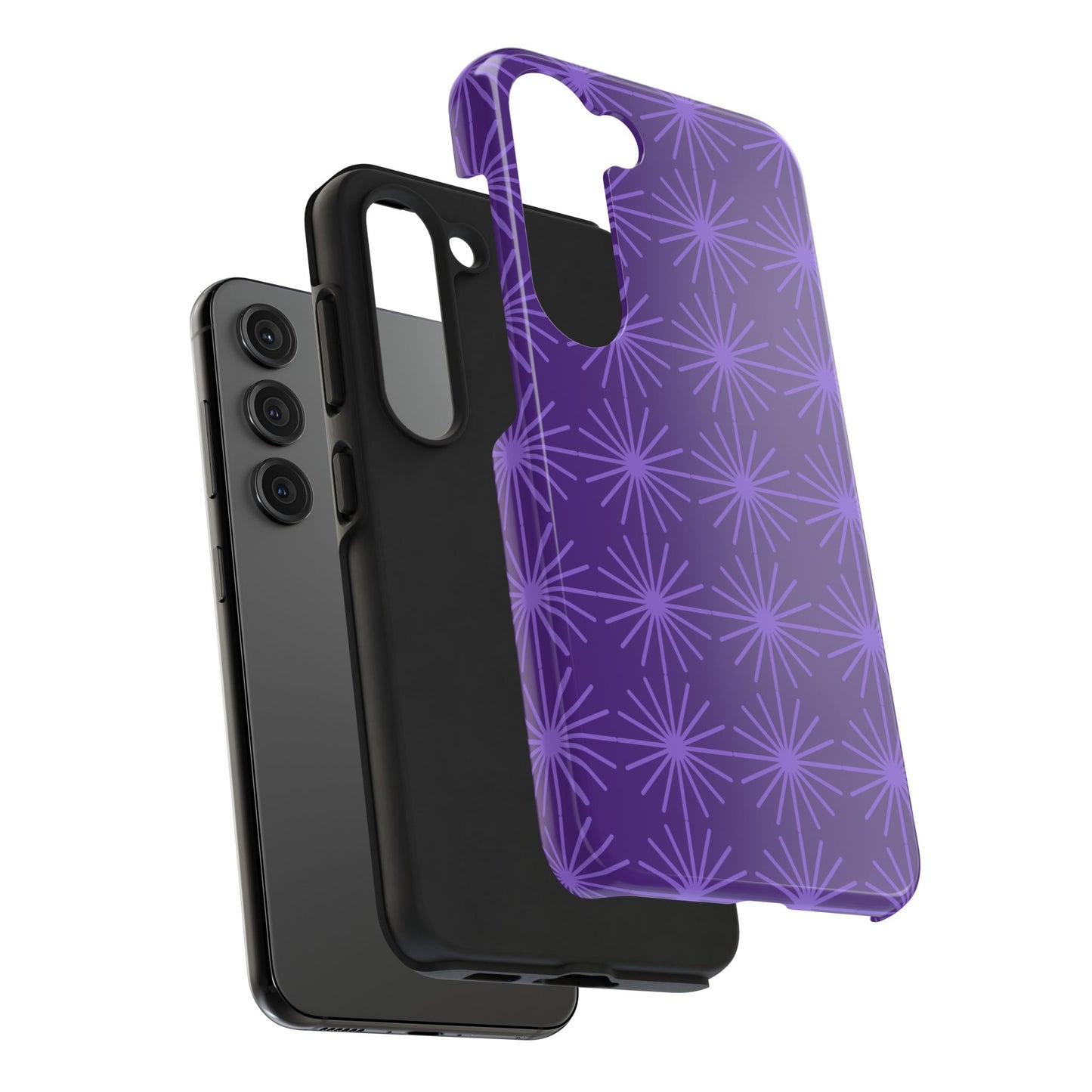 Phone Case - Purple Circular Star Design