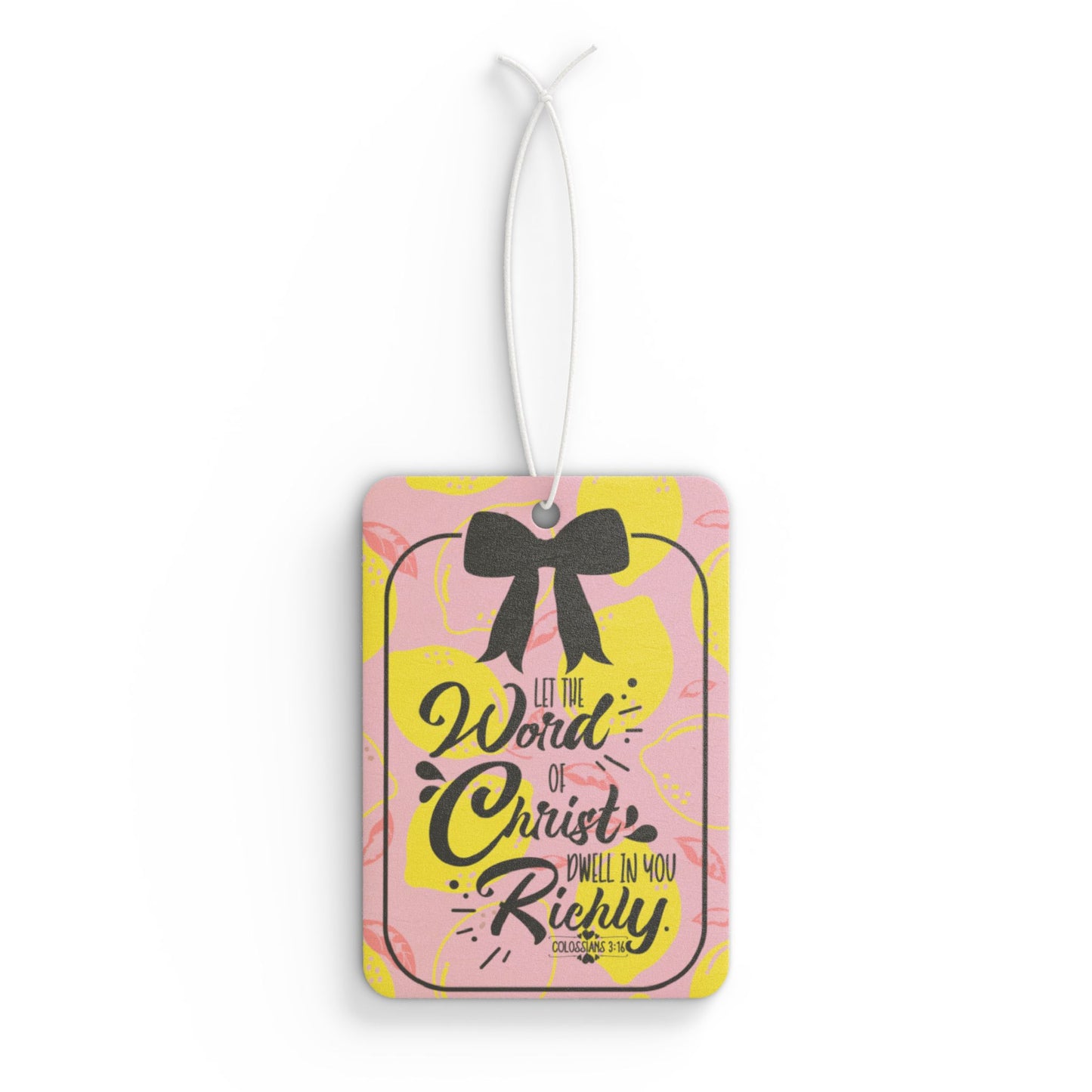 Car Air Freshener - Faith Based Word of Christ Dwell Encouragement Gift