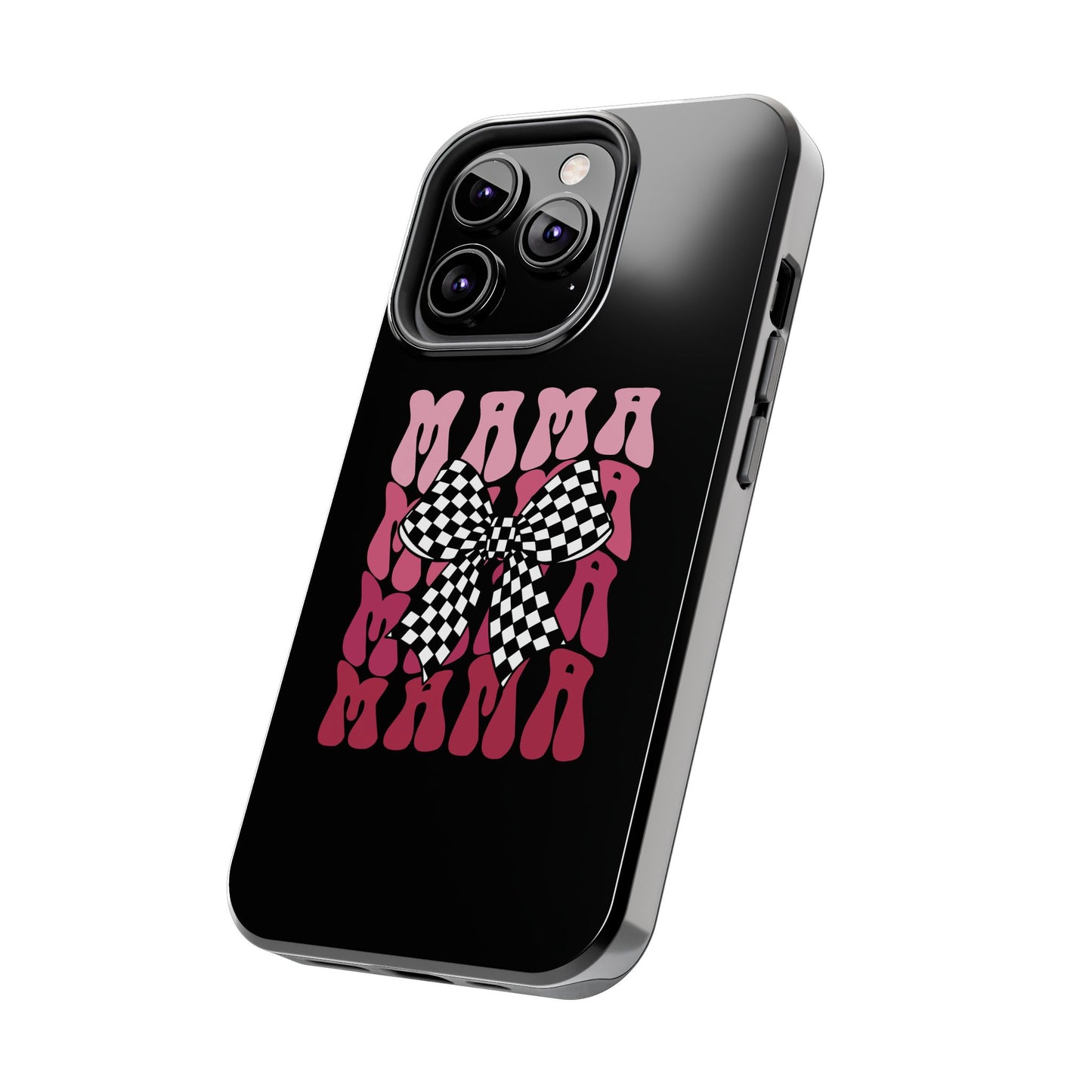 Chic Tough Phone Cases with Mama Bow Design, Stylish Phone Cover