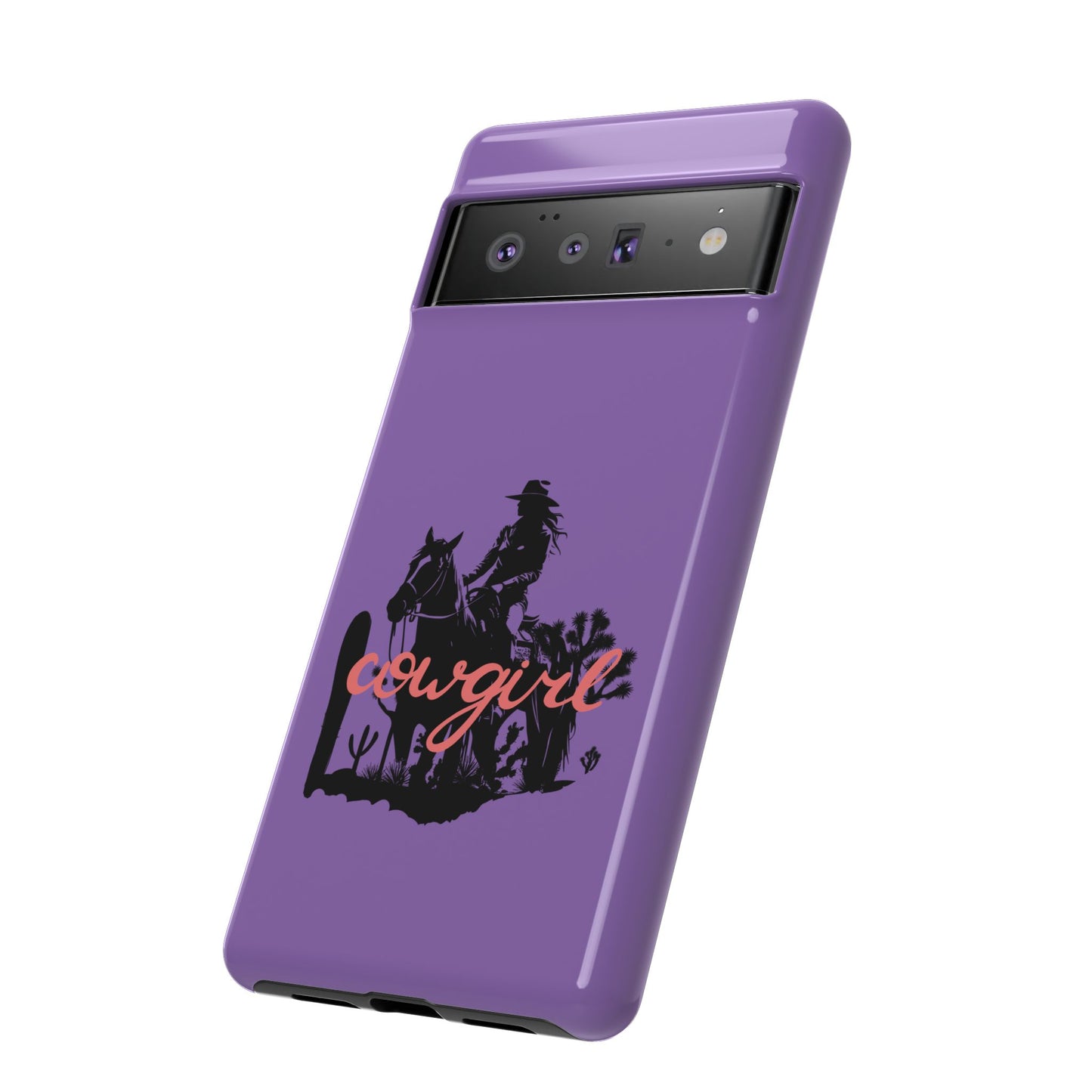 Cowgirl Phone Case — Purple Western Rider Protective Phone Cover