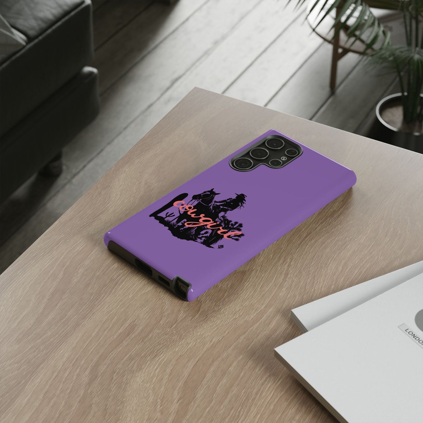 Cowgirl Phone Case — Purple Western Rider Protective Phone Cover