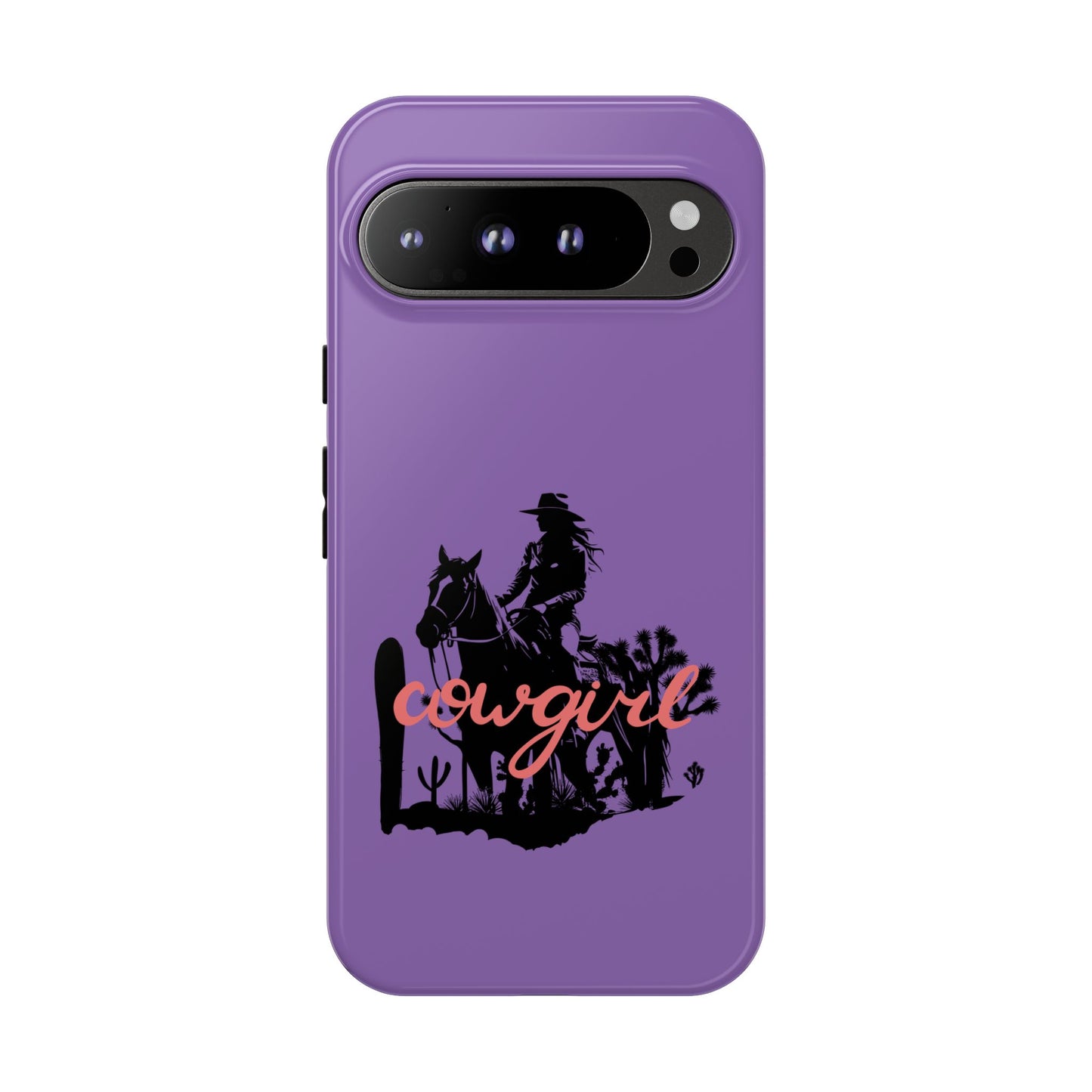 Cowgirl Phone Case — Purple Western Rider Protective Phone Cover