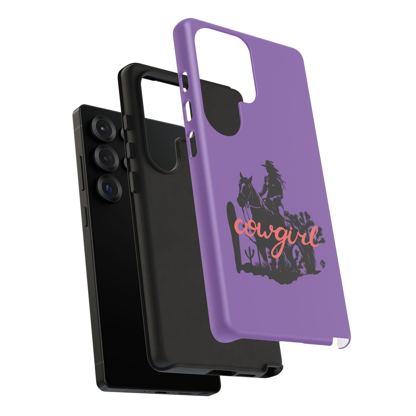 Cowgirl Phone Case — Purple Western Rider Protective Phone Cover