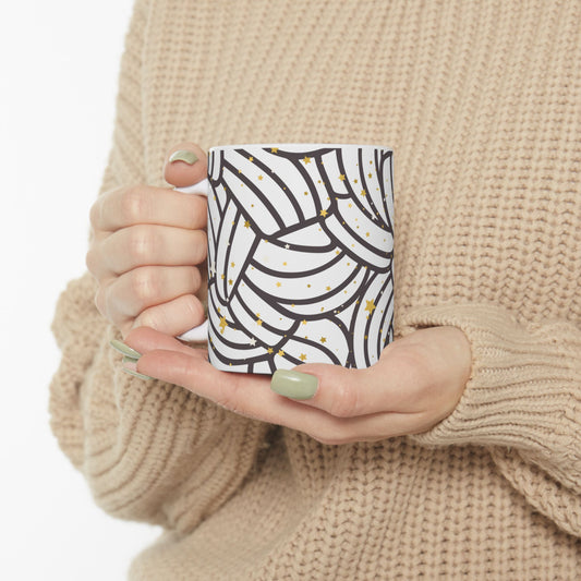 Ceramic Mug - Swirling Knot Design, Cozy Mug