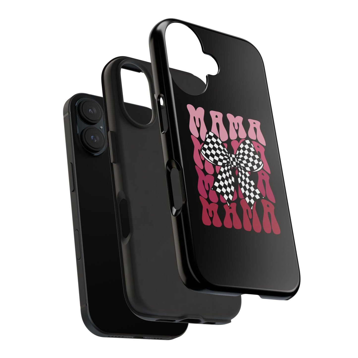 Chic Tough Phone Cases with Mama Bow Design, Stylish Phone Cover