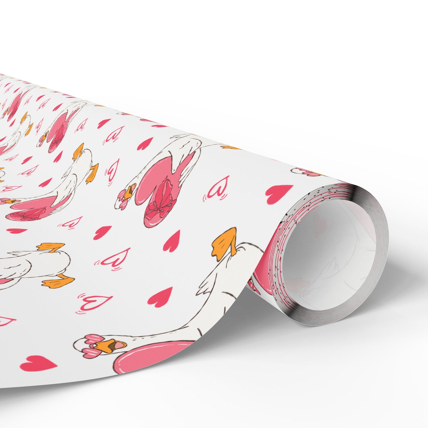 Romantic Love Goose Wrapping Paper Roll — Valentine's & Galentine's Gift Wrap