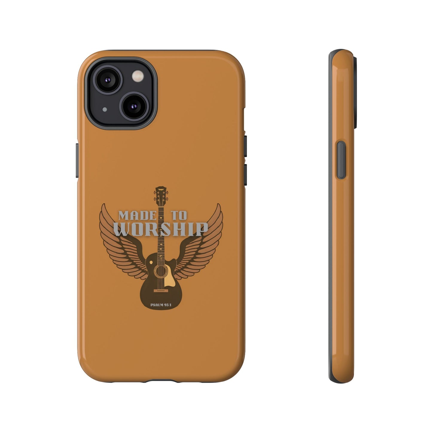 Tough Phone Case — "Made to Worship" Acoustic Guitar Wings Design