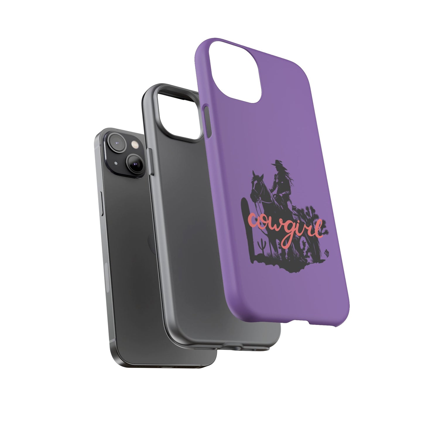 Cowgirl Phone Case — Purple Western Rider Protective Phone Cover