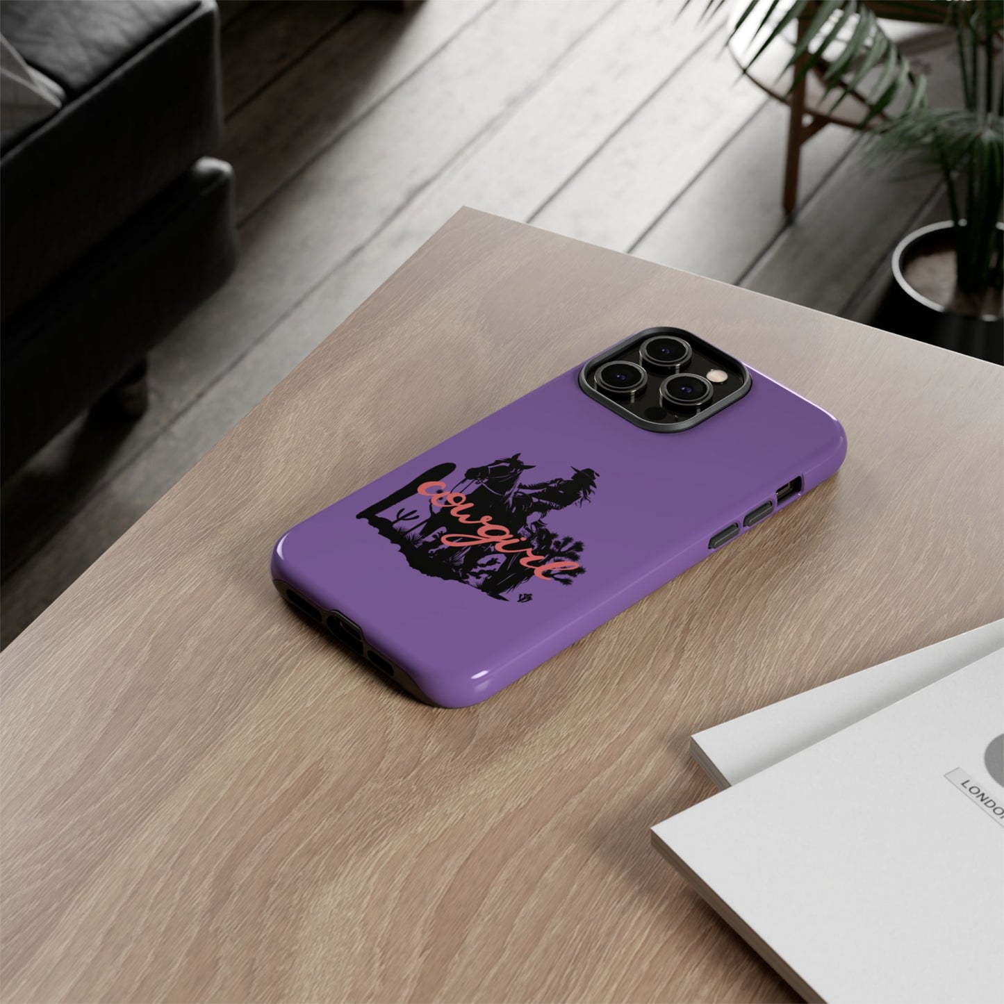 Cowgirl Phone Case — Purple Western Rider Protective Phone Cover